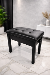 Katre Ayarlı Piyano Taburesi (Siyah)