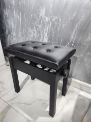 Katre Ayarlı Piyano Taburesi (Siyah)