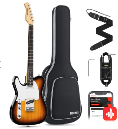 Donner DTC-100SL Telecaster Solak Elektro Gitar Paketi (Sunburst)