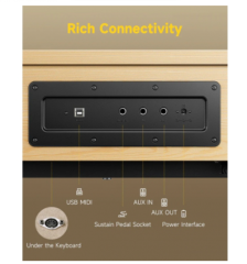 Donner Oura R300 Dijital Piyano (Light Wood)