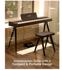 Donner Oura S100 Dijital Piyano (Black Oak Grain)