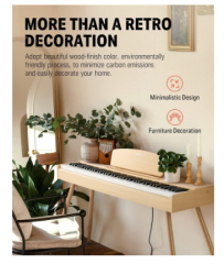 Donner DDP-80 Wooden Style Dijital Piyano (Naturel Wood)