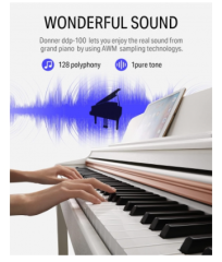 Donner DDP-100 Dijital Piyano (Beyaz)