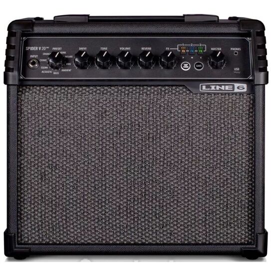 Line 6 Spider V 20 MKII 1x8'' 20-watt Modeling Combo Amfi (Siyah)
