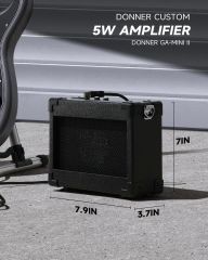 Donner Dst80 Elektro Gitar Seti Siyah (motton black)