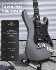 Donner Dst80 Elektro Gitar Seti Siyah (motton black)