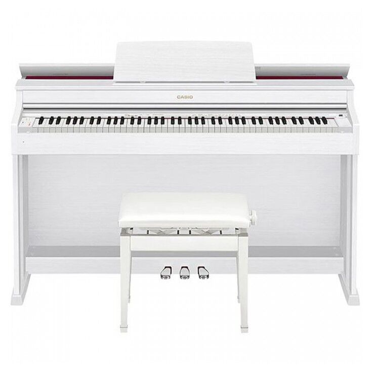 Casio AP-470 Dijital Piyano (Mat Beyaz) Ayarlı Tabure Hediye