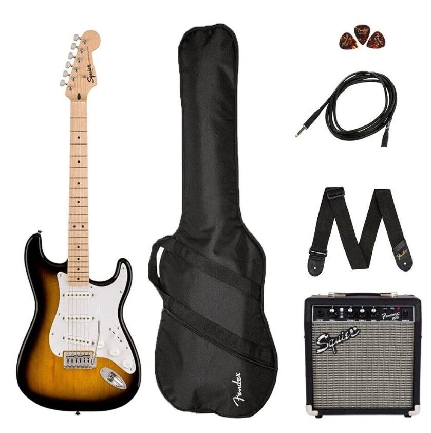 Squier Sonic Stratocaster 2 Ton Sunburst Elektro Gitar Seti