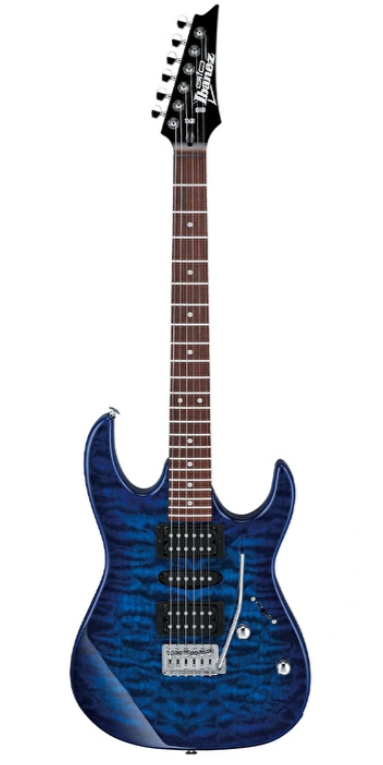 IBANEZ GRX70QA-TBB Transparent Blue Burst Elektro Gitar